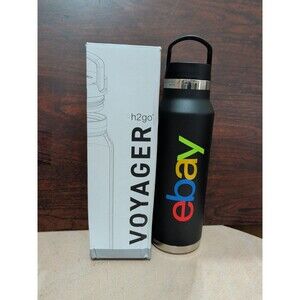 New Ebay Water Bottle H2GO Voyager 25 oz Stainless Steel Insulated Bottle Black